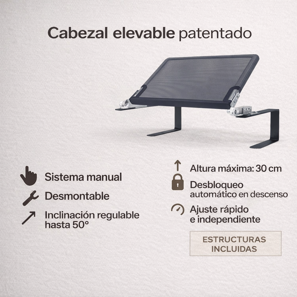 COLCHÓN LIFT 1.2  · Estructuras no incluidas ·